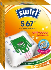 Swirl Staubbeutel S 67 Anti-Odour VE4