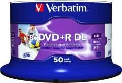 Verbatim DVD+R DL 8.5GB/240Min/8x VERBATIM 43703(VE50)