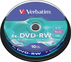 Verbatim DVD-RW 4.7GB/120Min/4x VERBATIM 43552(VE10)